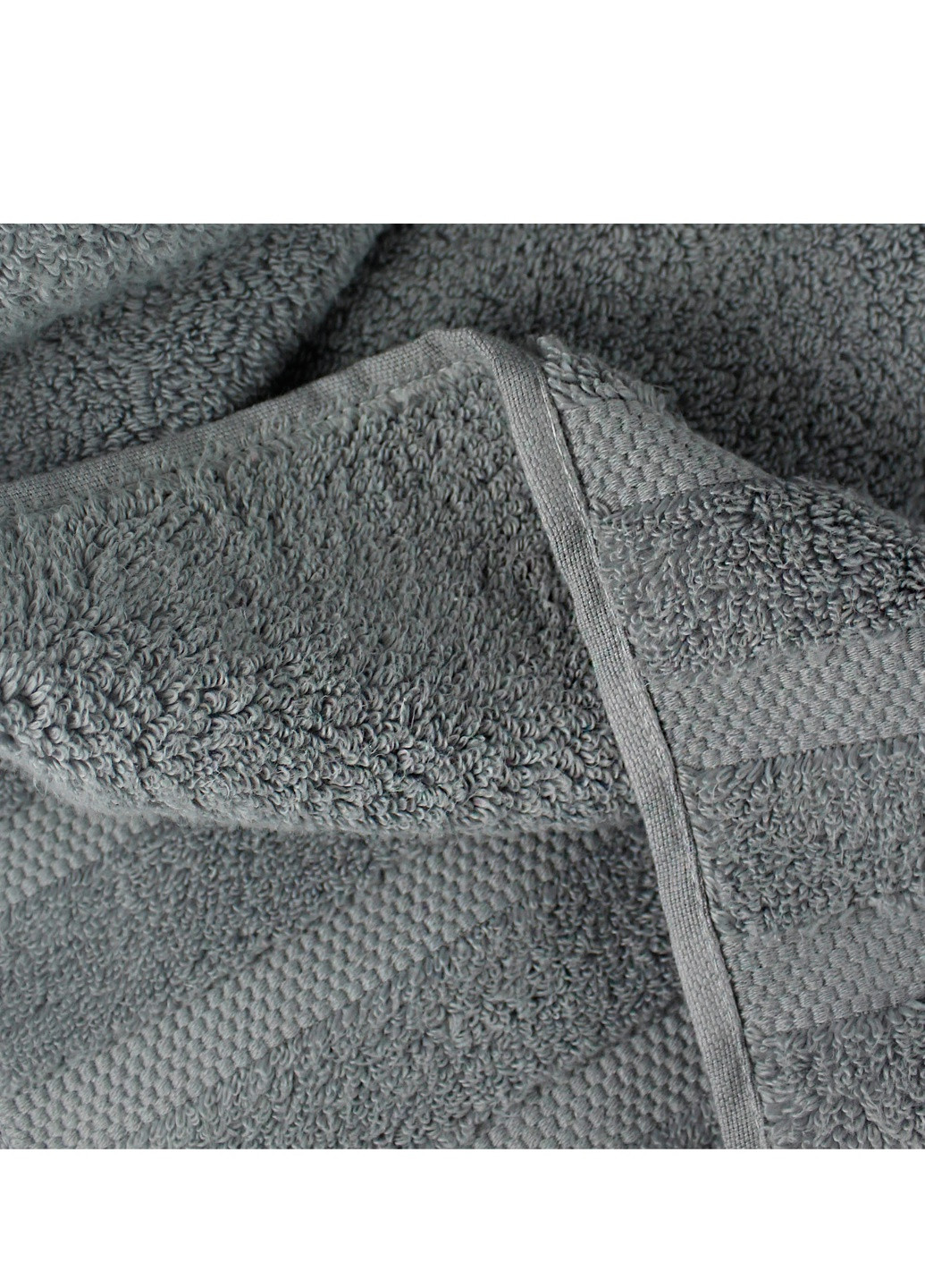 Bulgaria-Tex полотенце махровое oslo, microcotton, жаккардовое, с бордюром, серое, размер 50x90 cm серый производство - Болгария