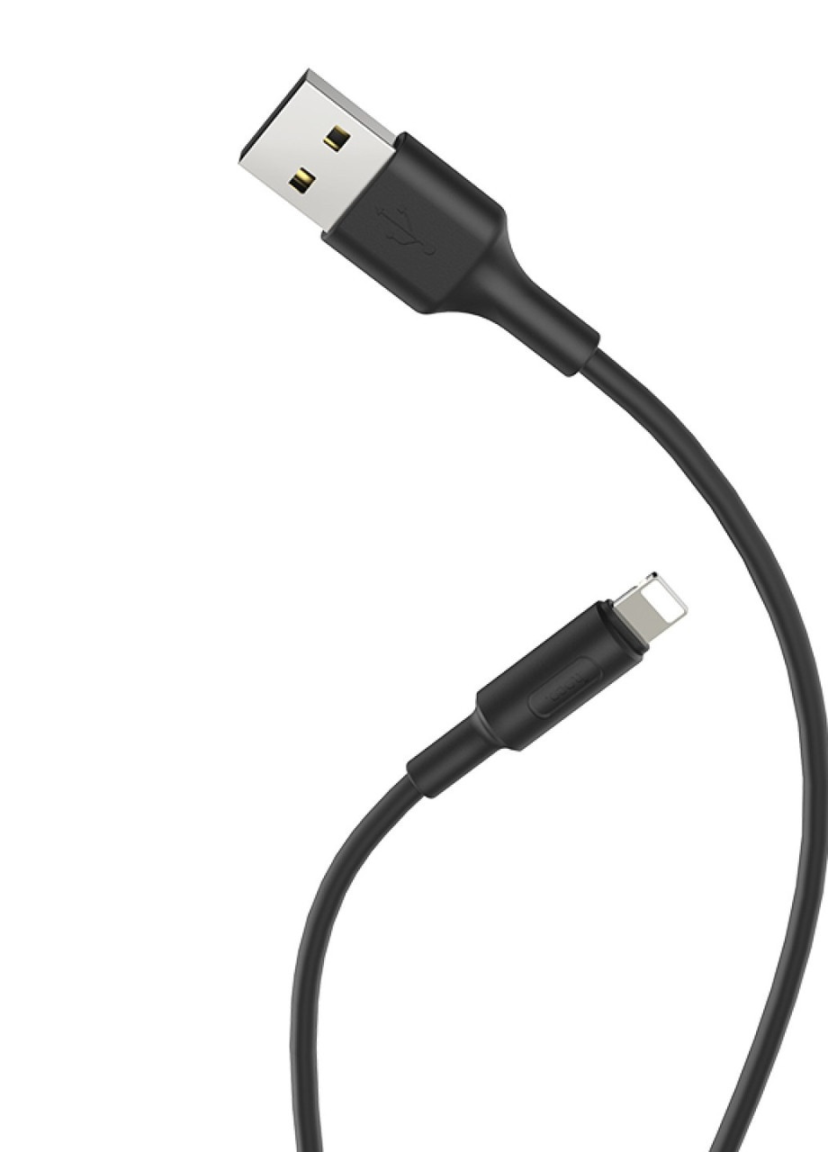 Кабель для заряджання та передачі даних X25 USB to Lightning Чорний 1 м Hoco (255189488)