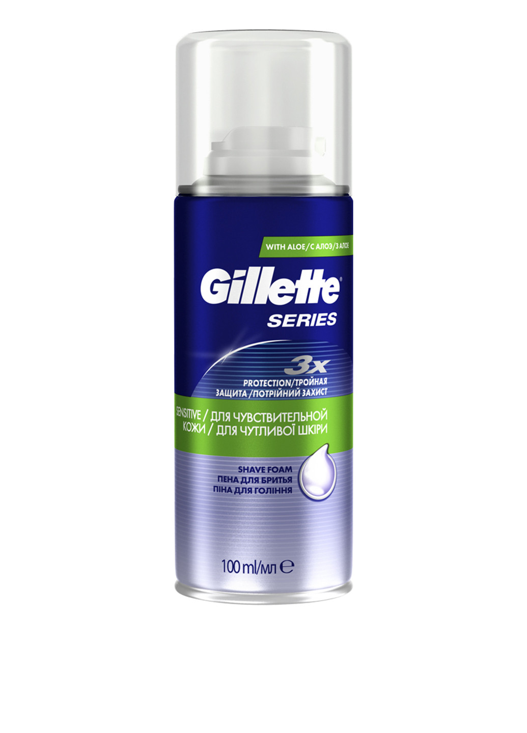 Пінка для гоління "Для чутливої шкіри" Series Sensitive Shave Foam, 100 мл Gillette (69674716)