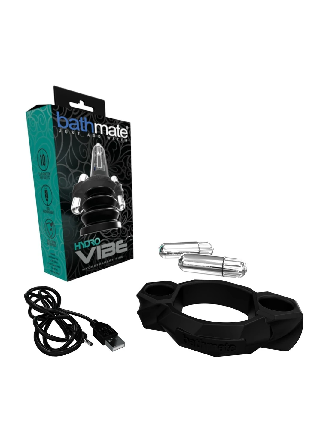 Комплект для вибротерапии с гидропомпой - Hydro Vibe Bathmate (254917539)