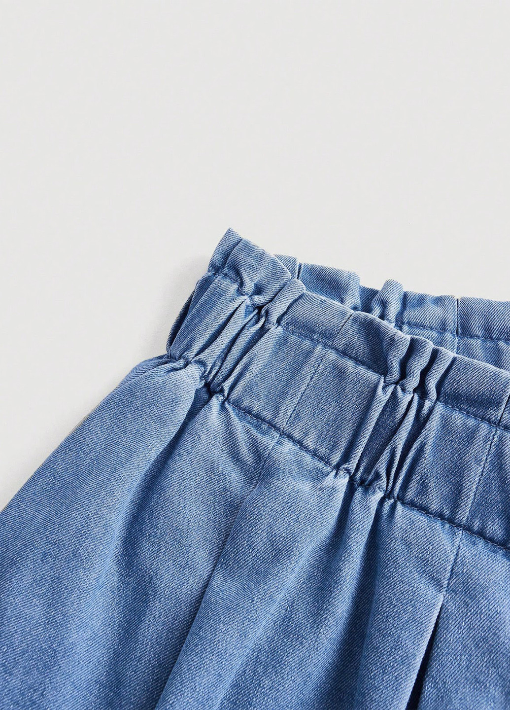 Голубая джинсовая варенка юбка SHEIN плиссе