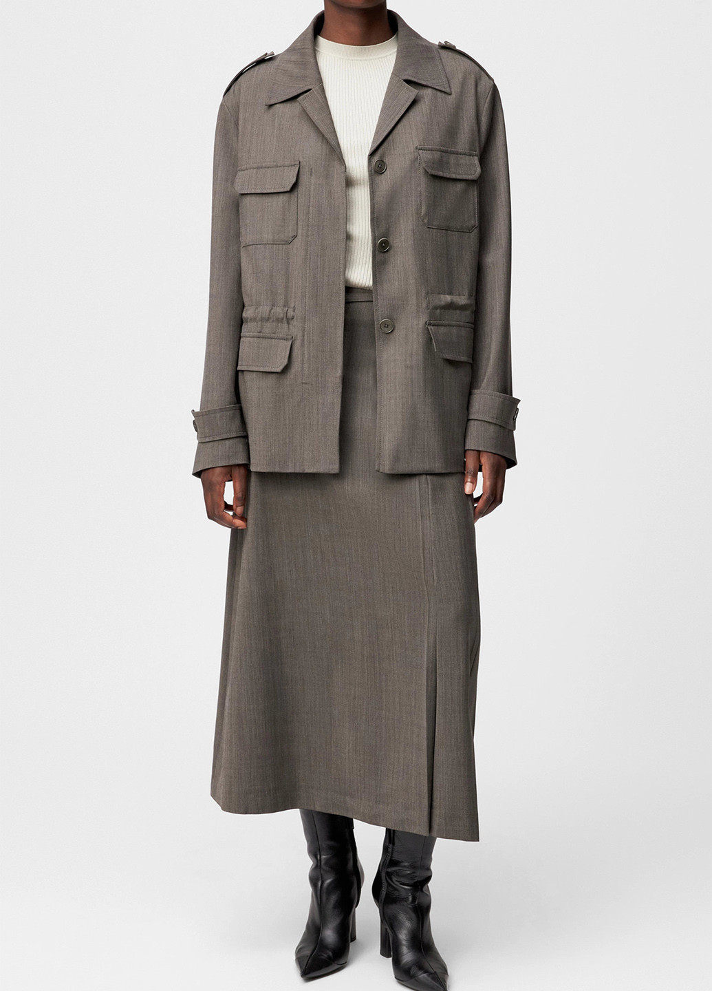 Коричневый женский жакет Drykorn однотонный - демисезонный