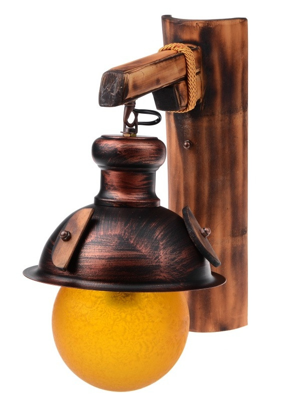 Бра настенное накладное деревянное кантри BKL-826W/1E27 Brille (253894208)