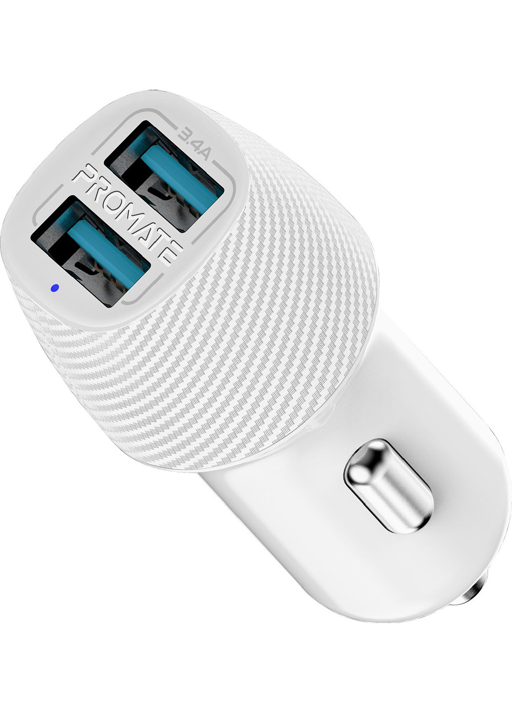 Автомобільний зарядний пристрій Voltrip-Duo 17Вт 2 USB Promate voltrip-duo.white (203947098)