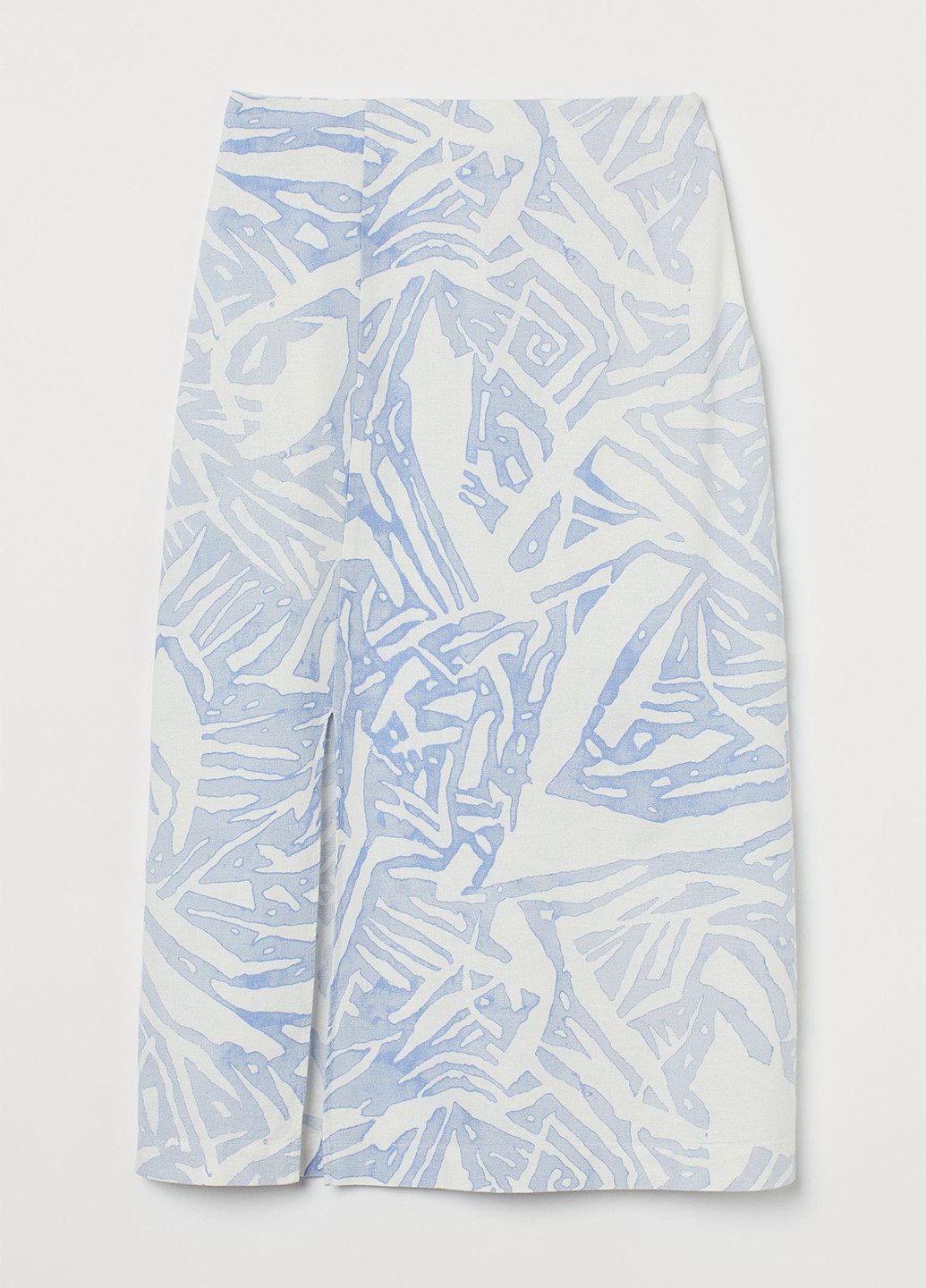 Разноцветная кэжуал с абстрактным узором юбка H&M а-силуэта (трапеция)