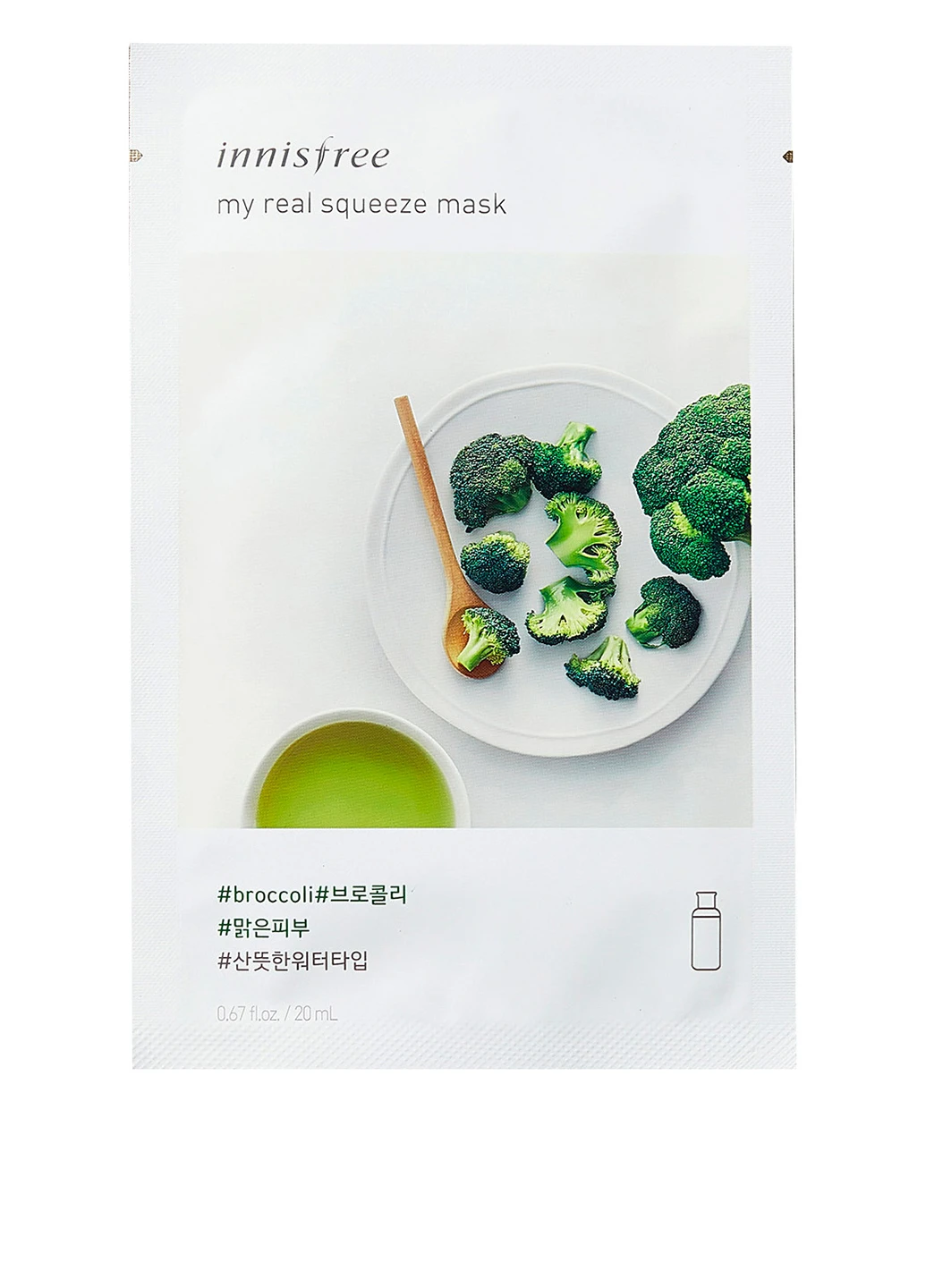 Тканевая маска My Real Squeeze Mask Broccoli 1 шт., 20 мл Innisfree (160879643)