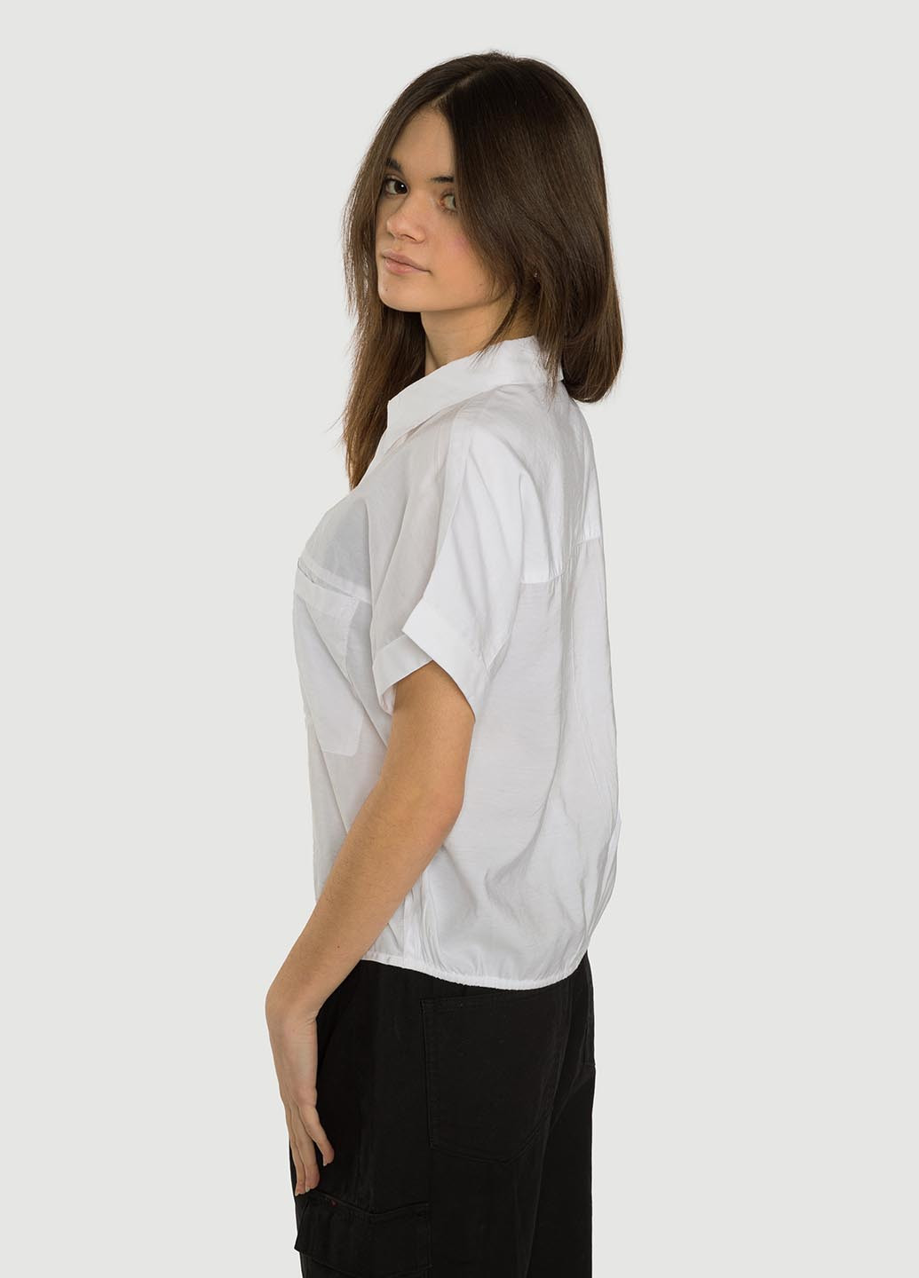 Белая кэжуал рубашка однотонная Reporter Young
