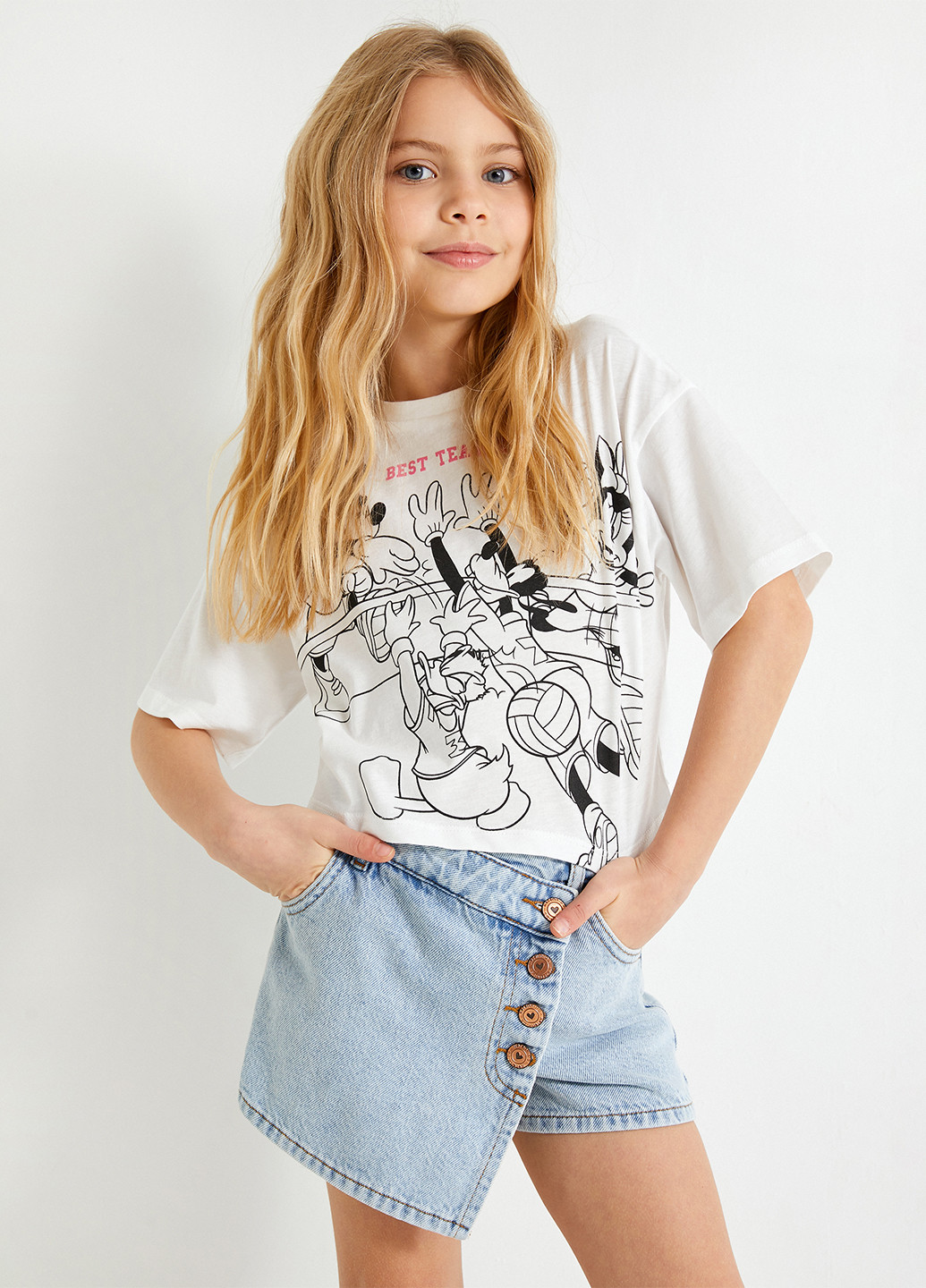 Молочная летняя футболка KOTON