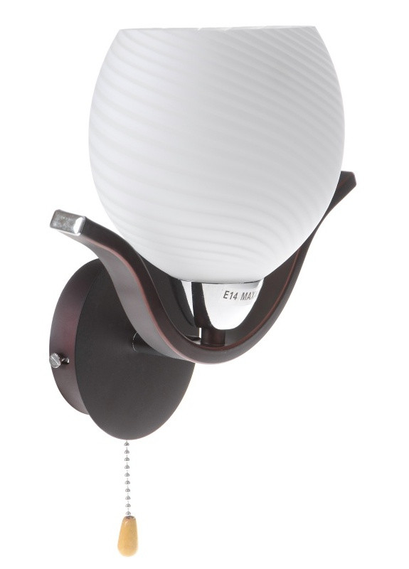 Бра настенное накладное с выключателем BR-382W/1 E14 CH+W Brille (253894462)