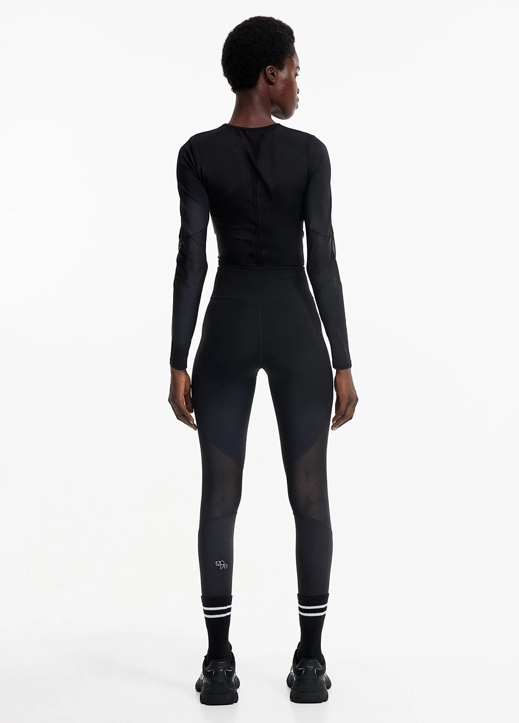 Черные демисезонные леггинсы H&M