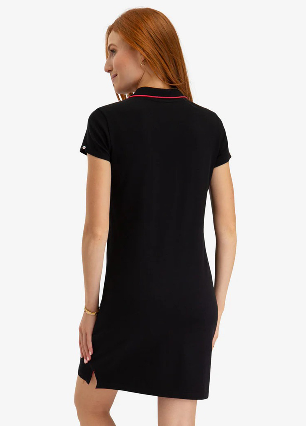 Чорна спортивна, кежуал сукня поло U.S. Polo Assn. з логотипом