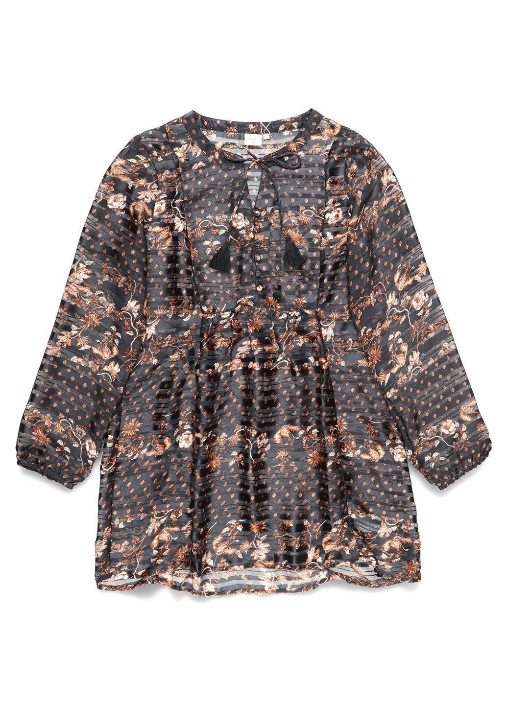 Чорна кежуал сукня Cream з квітковим принтом