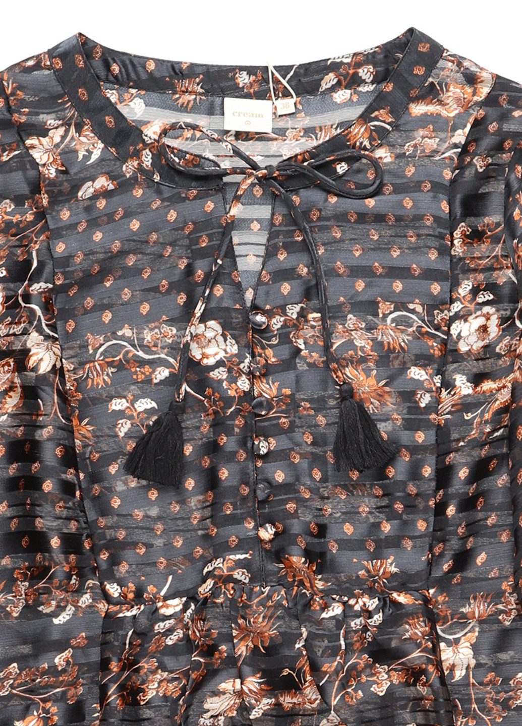 Чорна кежуал сукня Cream з квітковим принтом