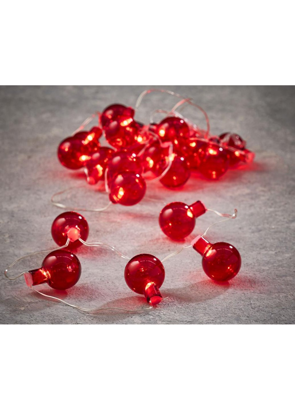 Гірлянда гірлянда Лампочки червоні, 2,4 м (8718861683769) Luca Lighting (254593534)