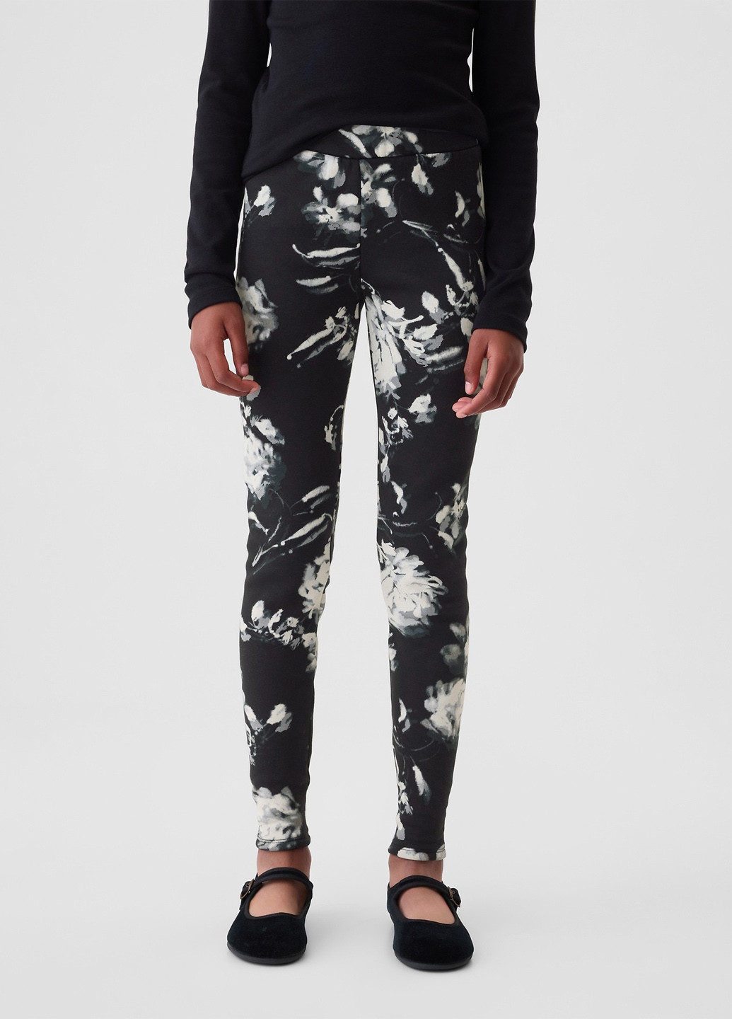 Черные зимние леггинсы Gap