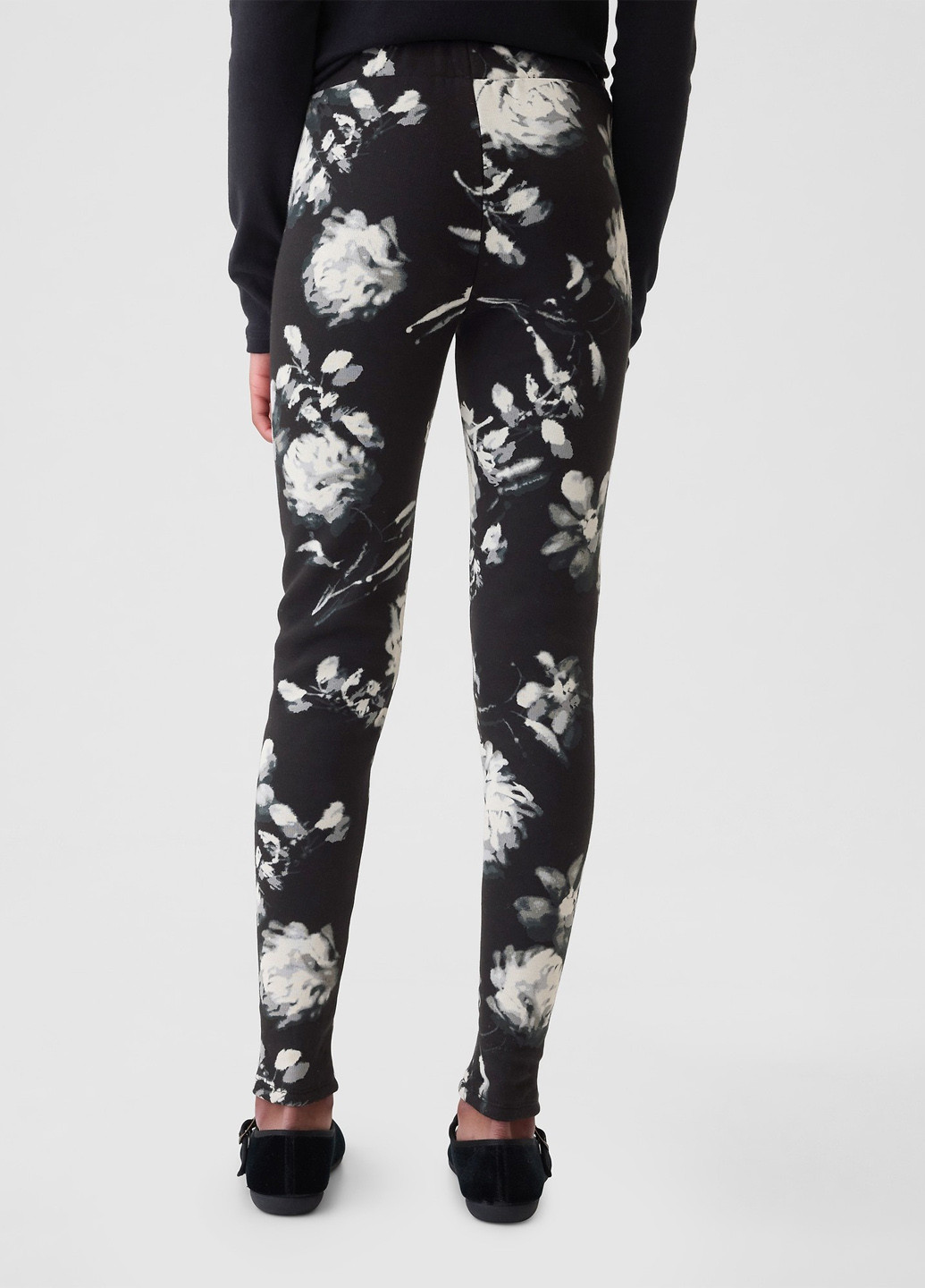 Черные зимние леггинсы Gap