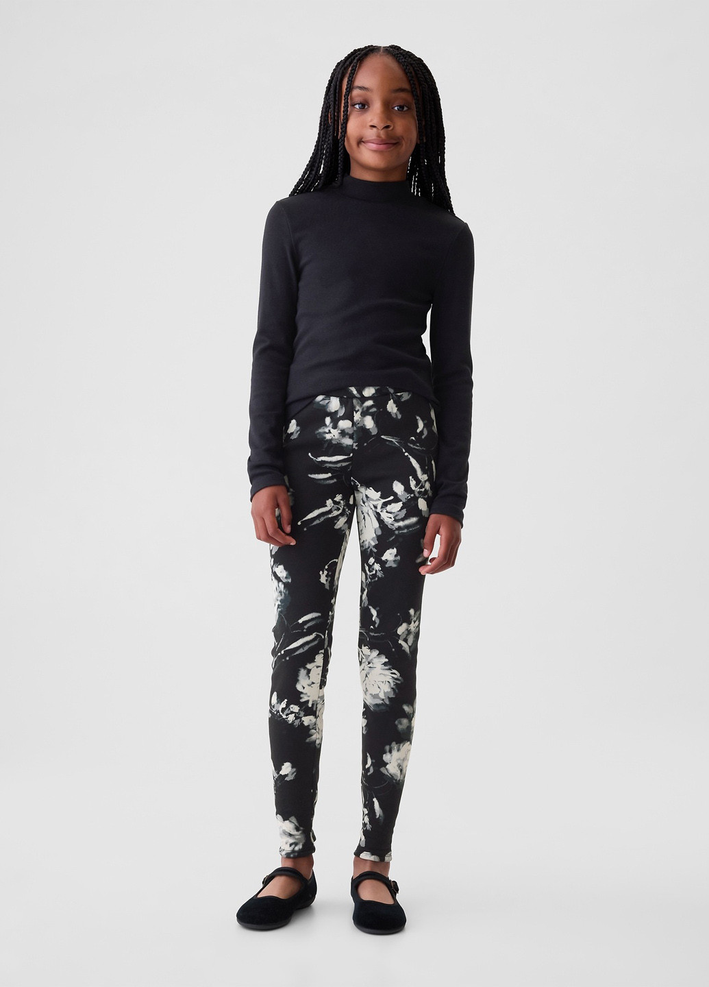 Черные зимние леггинсы Gap