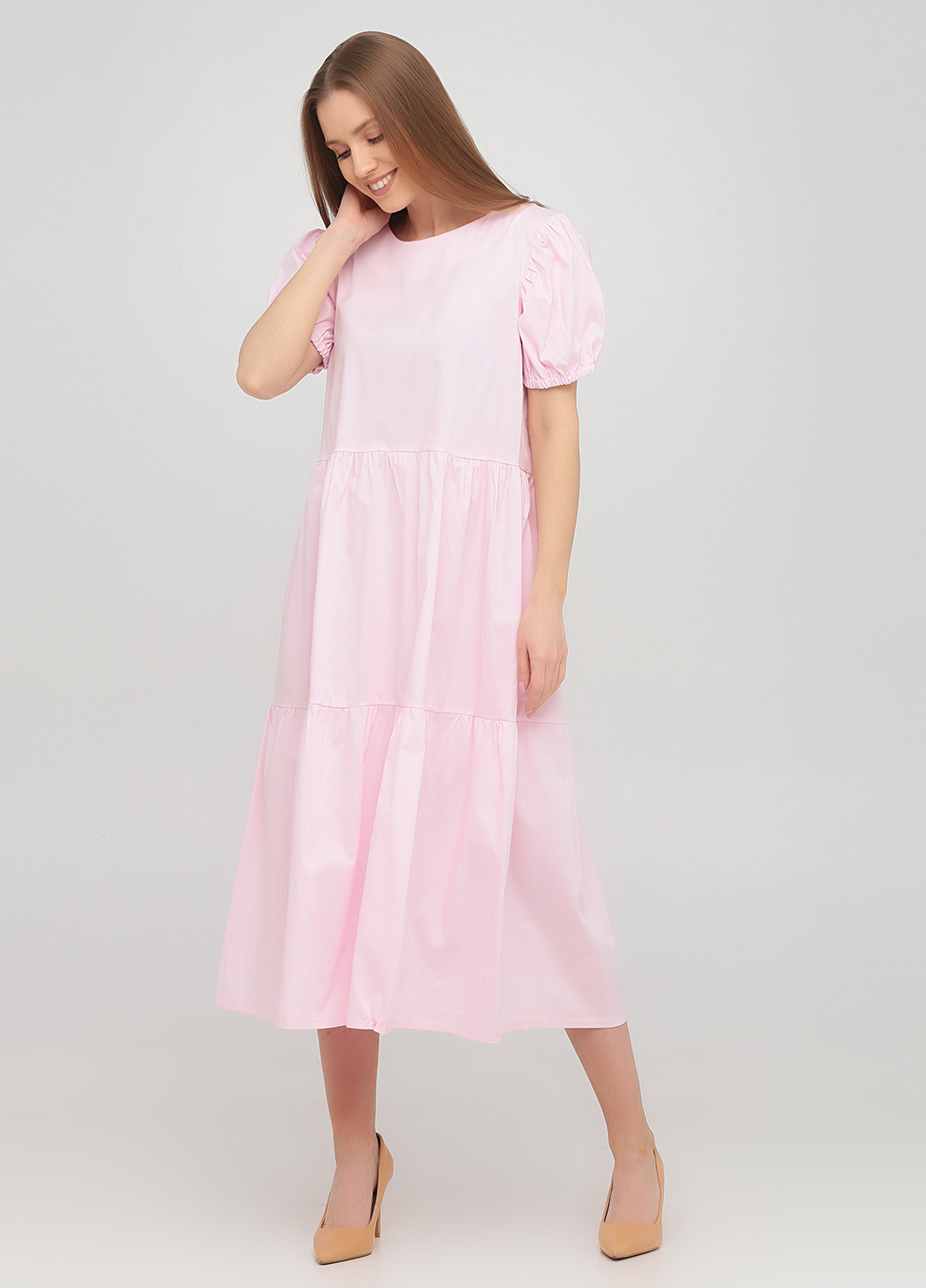 Світло-рожева кежуал сукня Kristina Mamedova однотонна