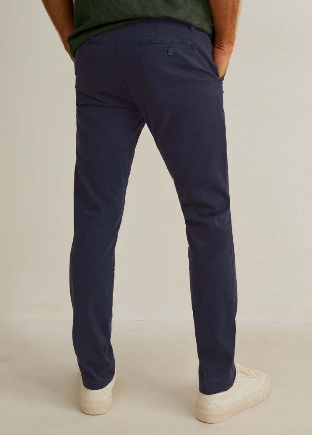 Темно-синие кэжуал демисезонные чиносы брюки C&A