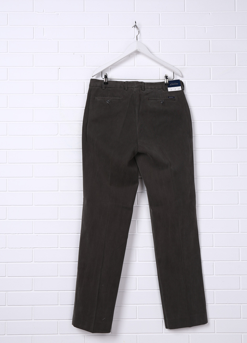 Темно-серые кэжуал демисезонные брюки прямые Gant
