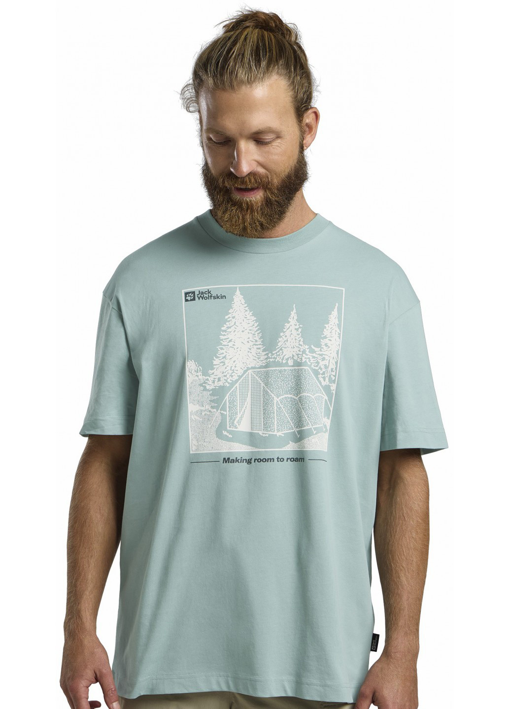 Голубая футболка Jack Wolfskin FREEROAMER T M