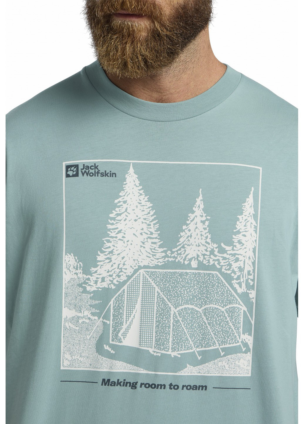 Голубая футболка Jack Wolfskin FREEROAMER T M