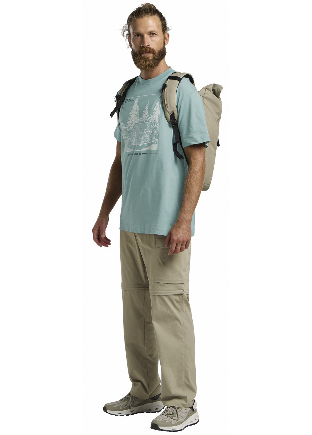 Голубая футболка Jack Wolfskin FREEROAMER T M