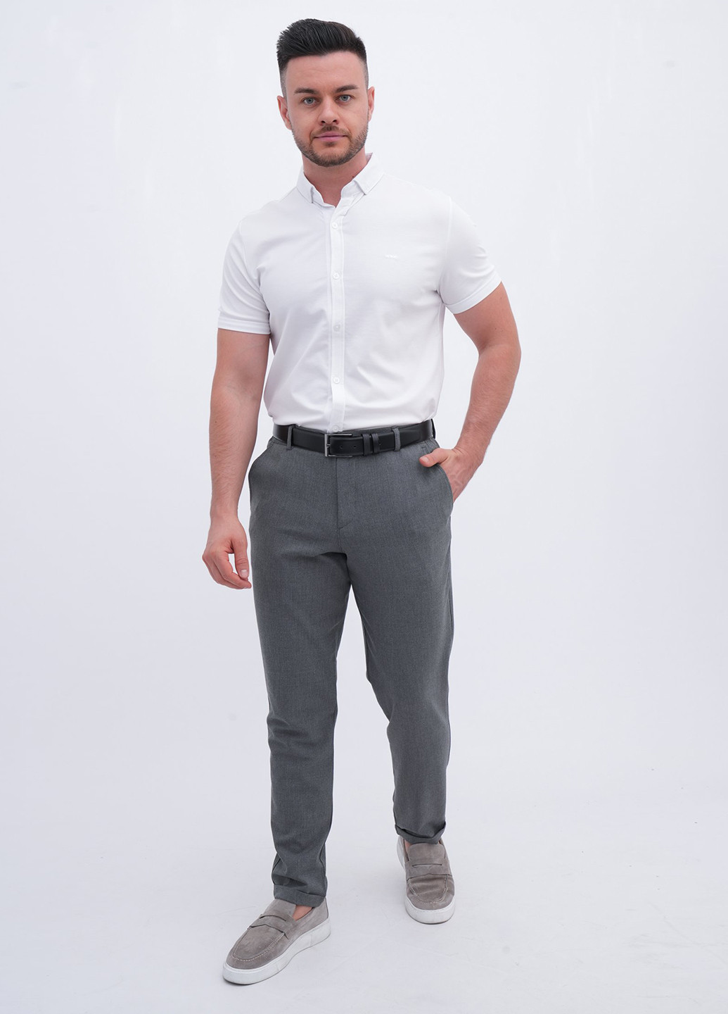 Серые классические, кэжуал демисезонные классические брюки Trend Collection