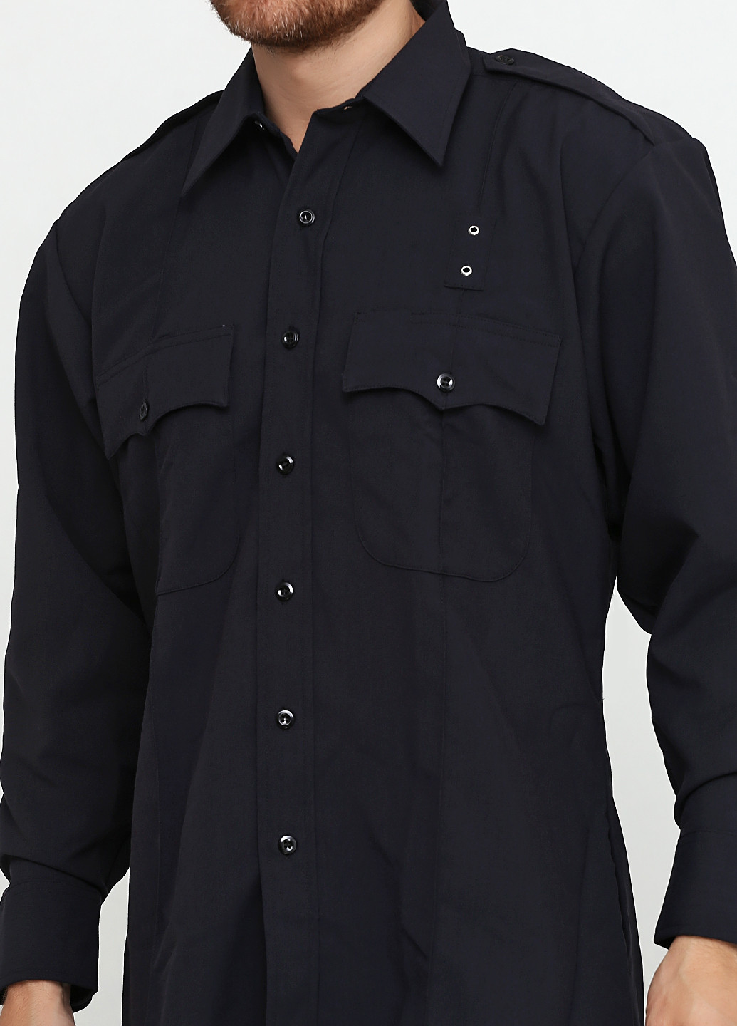 Черная кэжуал рубашка однотонная ELBECO