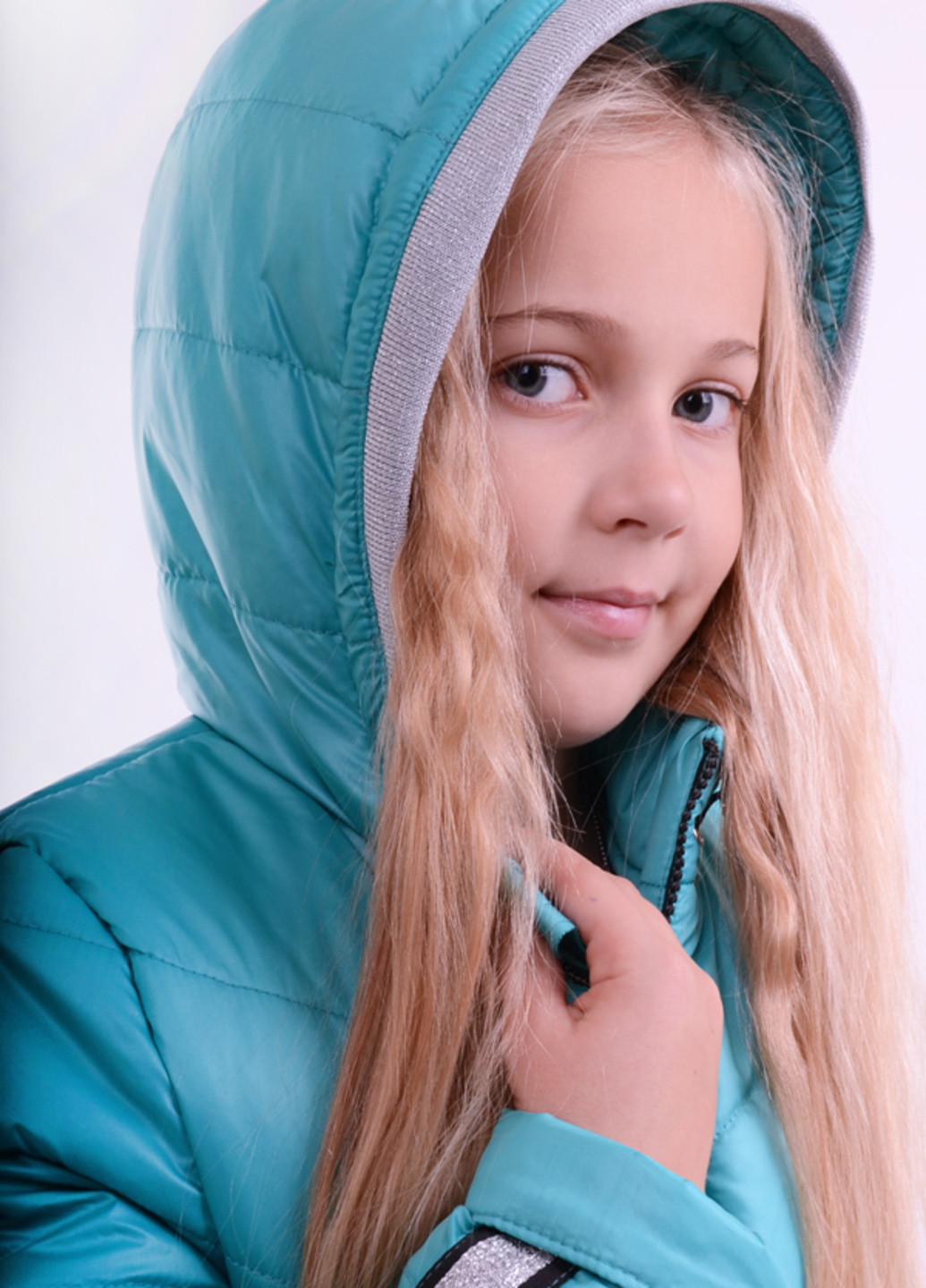 Бірюзова зимня зимова подовжена куртка k41 Luxik удлиненная куртка