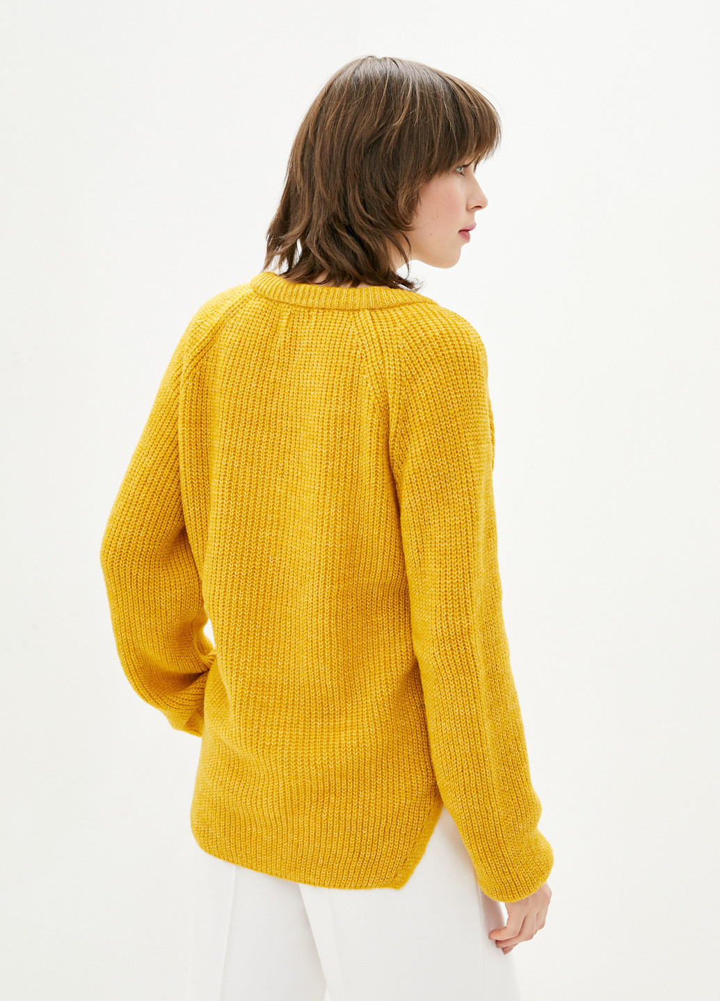 Горчичный демисезонный пуловер пуловер Sewel