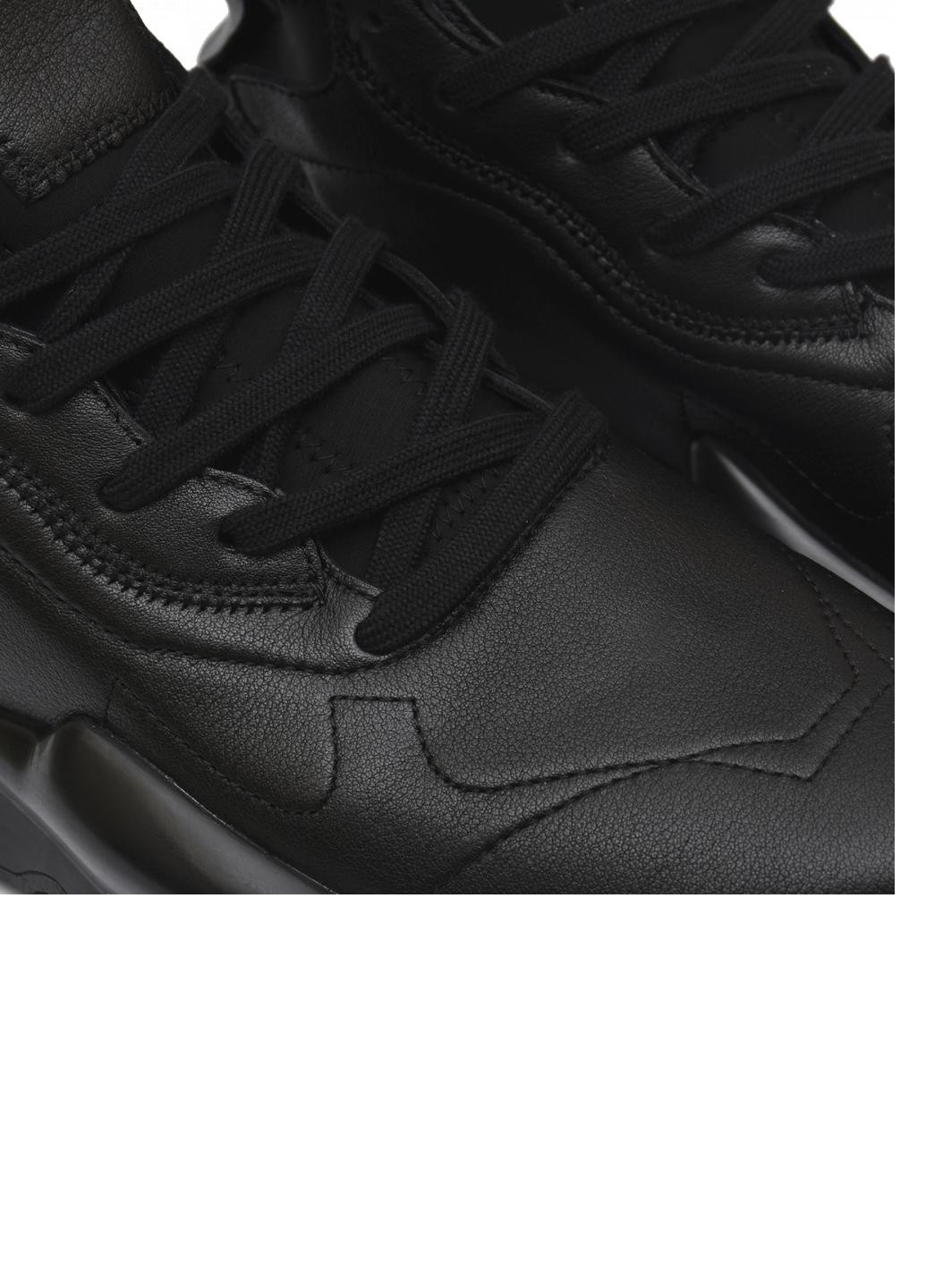 Черные демисезонные кроссовки кожаные мужские 0185 No Brand