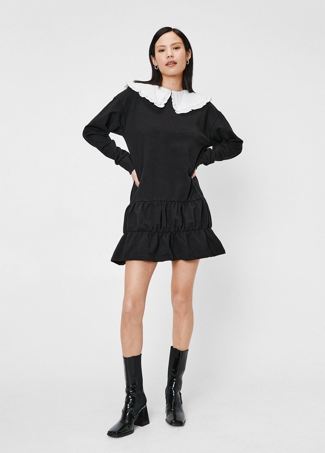 Чорна кежуал сукня а-силует Nasty Gal однотонна