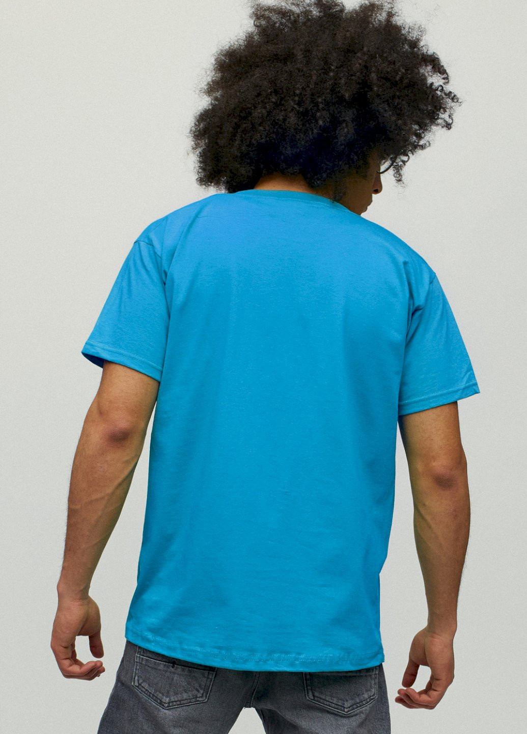 Светло-синяя футболка мужская YAPPI