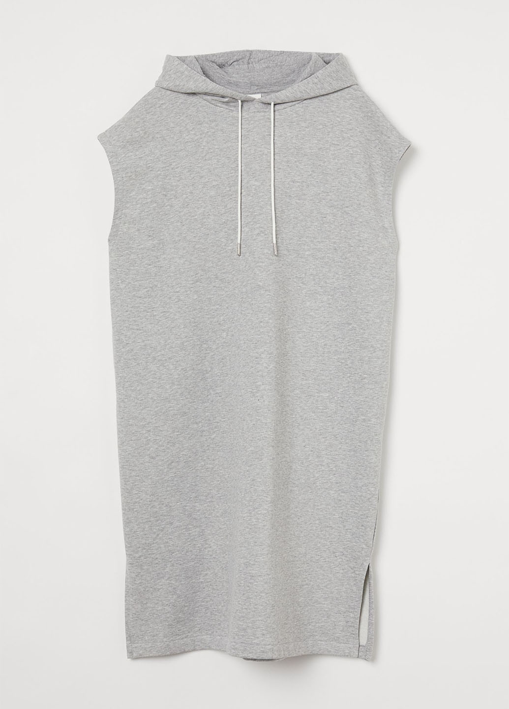Серое спортивное платье платье-свитшот H&M меланжевое
