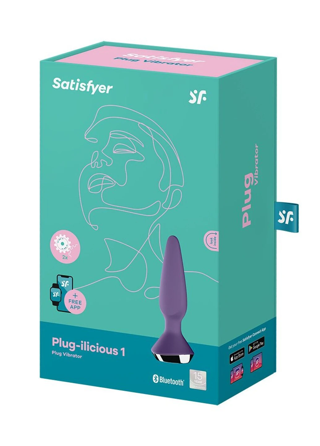 Анальная вибропробка Plug-ilicious 1 Purple Satisfyer (252607148)