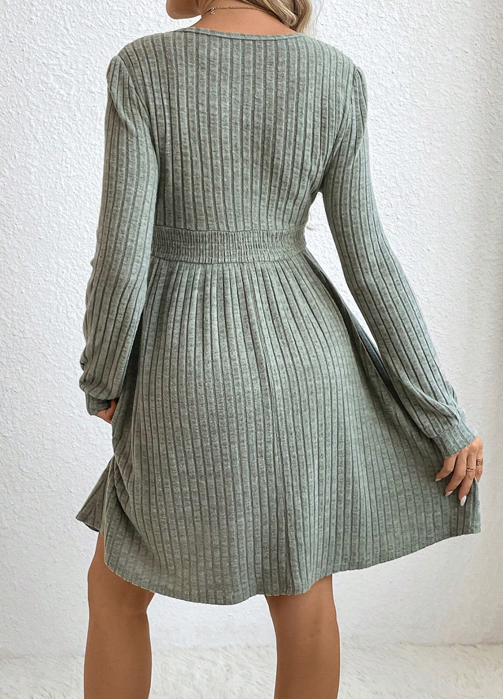 Зеленое кэжуал платье для беременных SHEIN однотонное