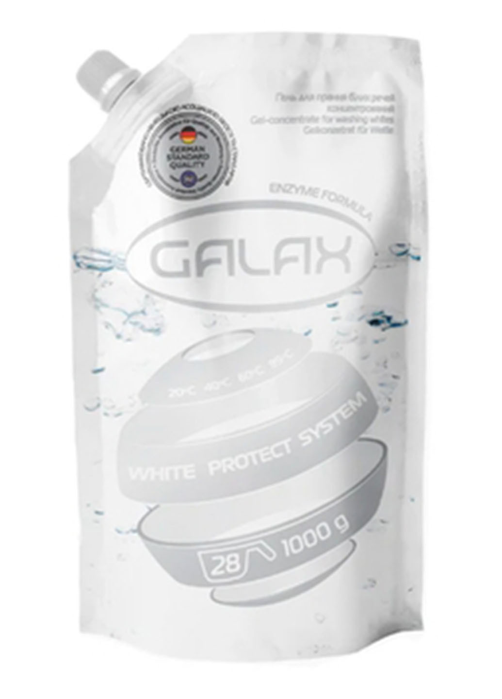 Гель для стирки белых вещей, 1000 г (28 прань) Galax (254255788)
