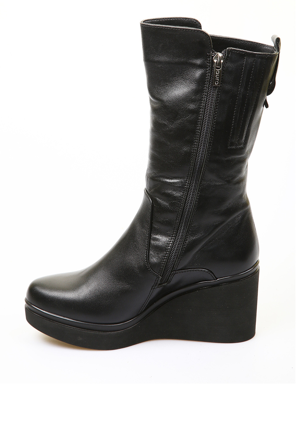 Черные зимние полусапоги AURA