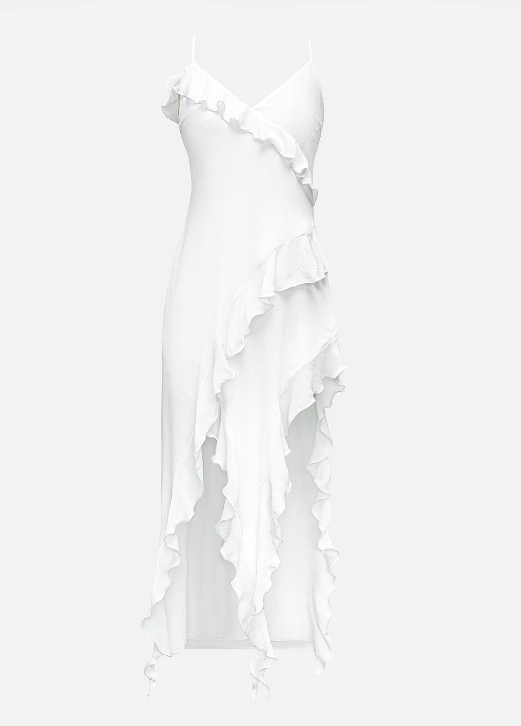 Белое кэжуал платье платье-комбинация Gepur однотонное