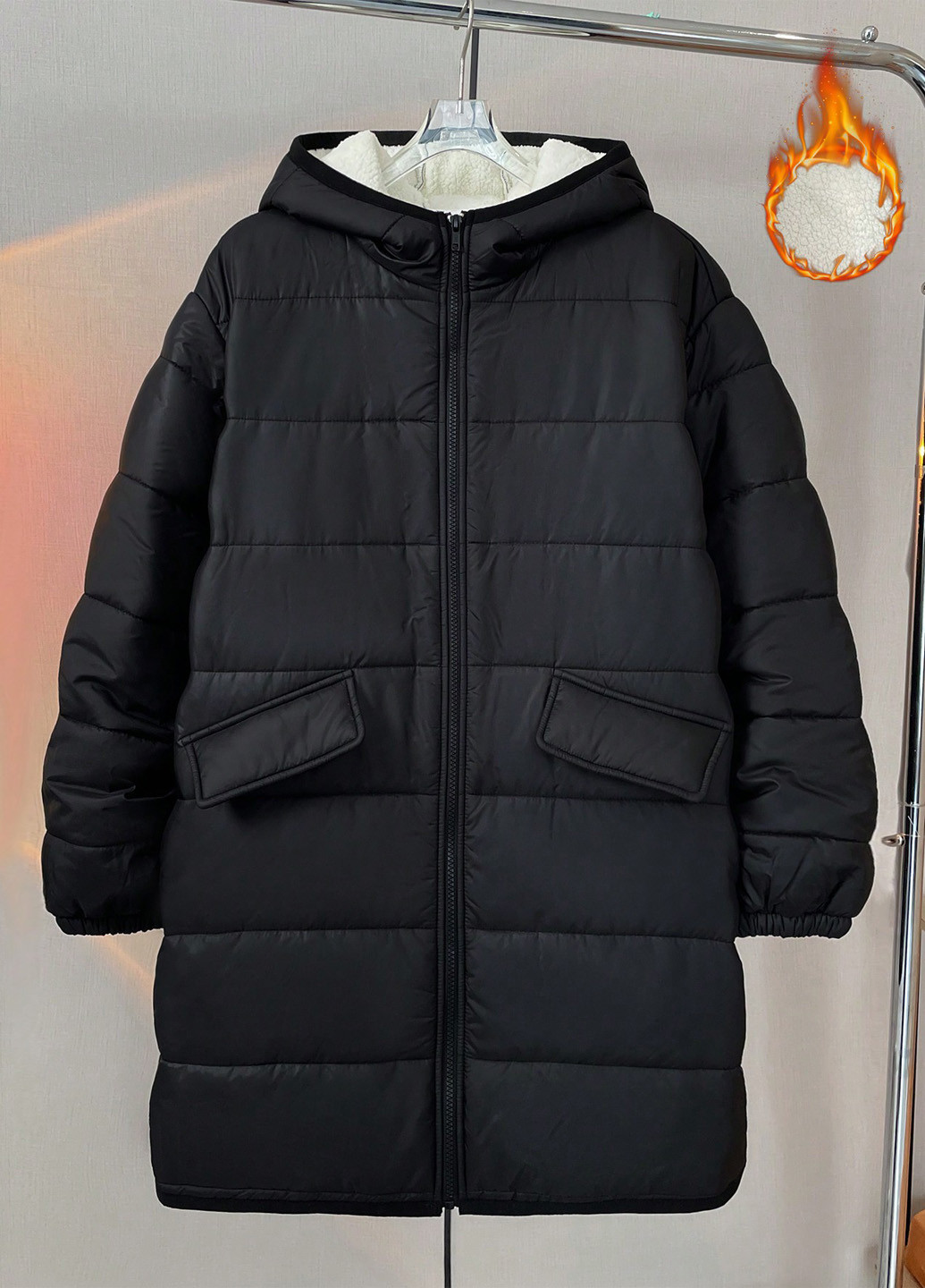 Черная демисезонная куртка SHEIN