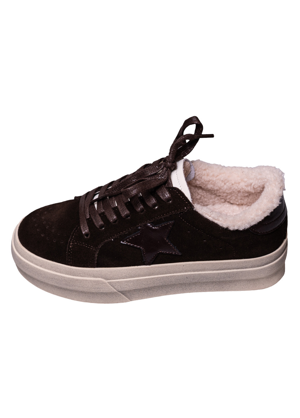 Кроссовки Mary Rosa тёмно-коричневые зима (369838624)