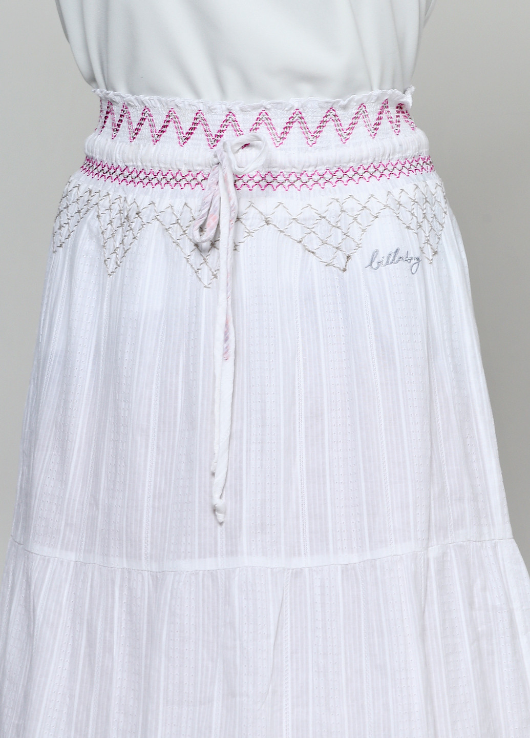 Белая кэжуал однотонная юбка Billabong макси