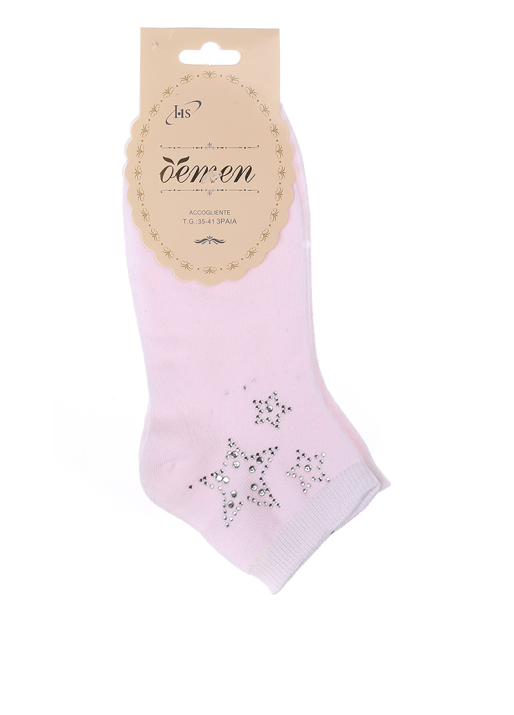 Шкарпетки Oemen геометричні світло-рожеві повсякденні