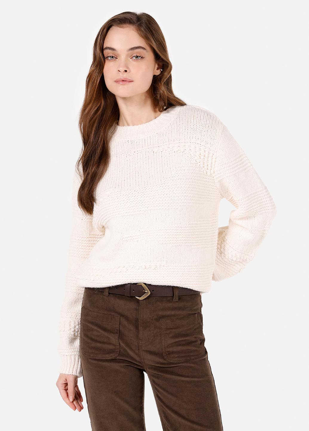 Молочный зимний джемпер джемпер Colin's