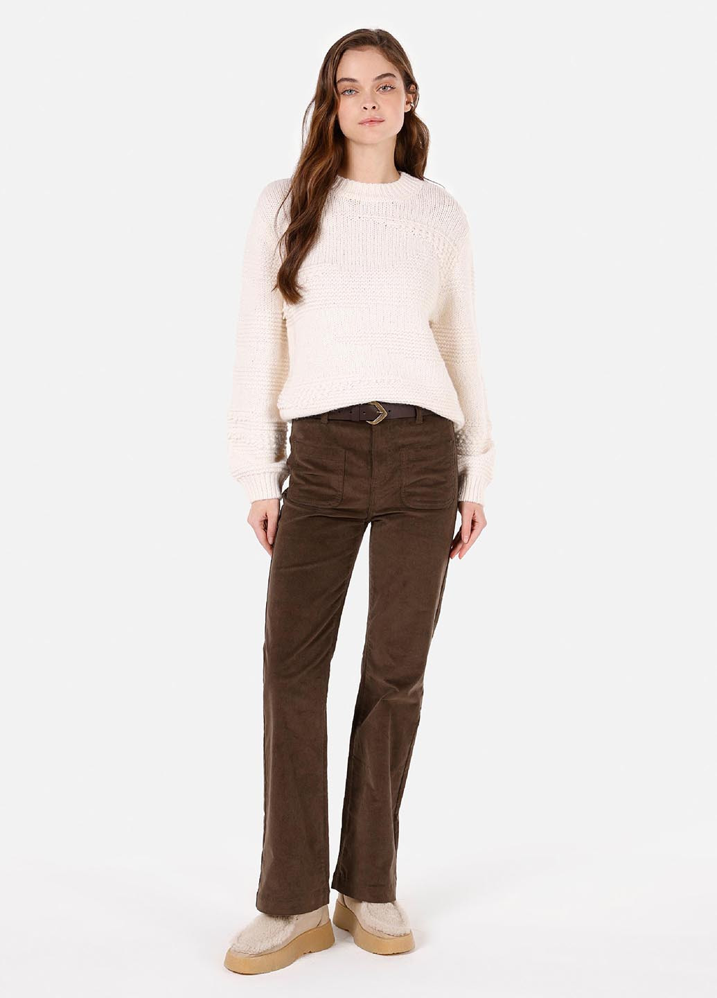 Молочный зимний джемпер джемпер Colin's