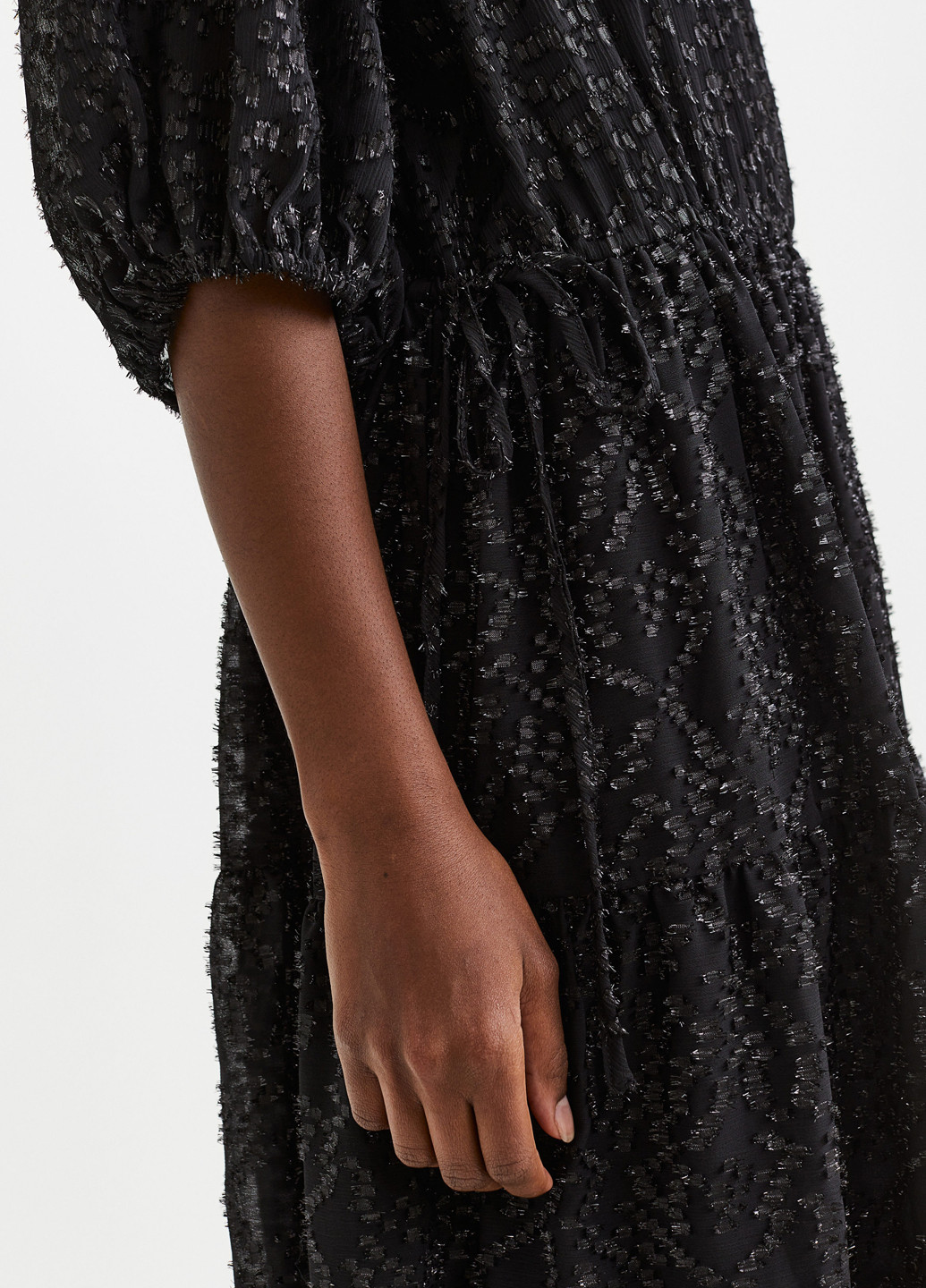 Чорна кежуал сукня оверсайз H&M меланжева