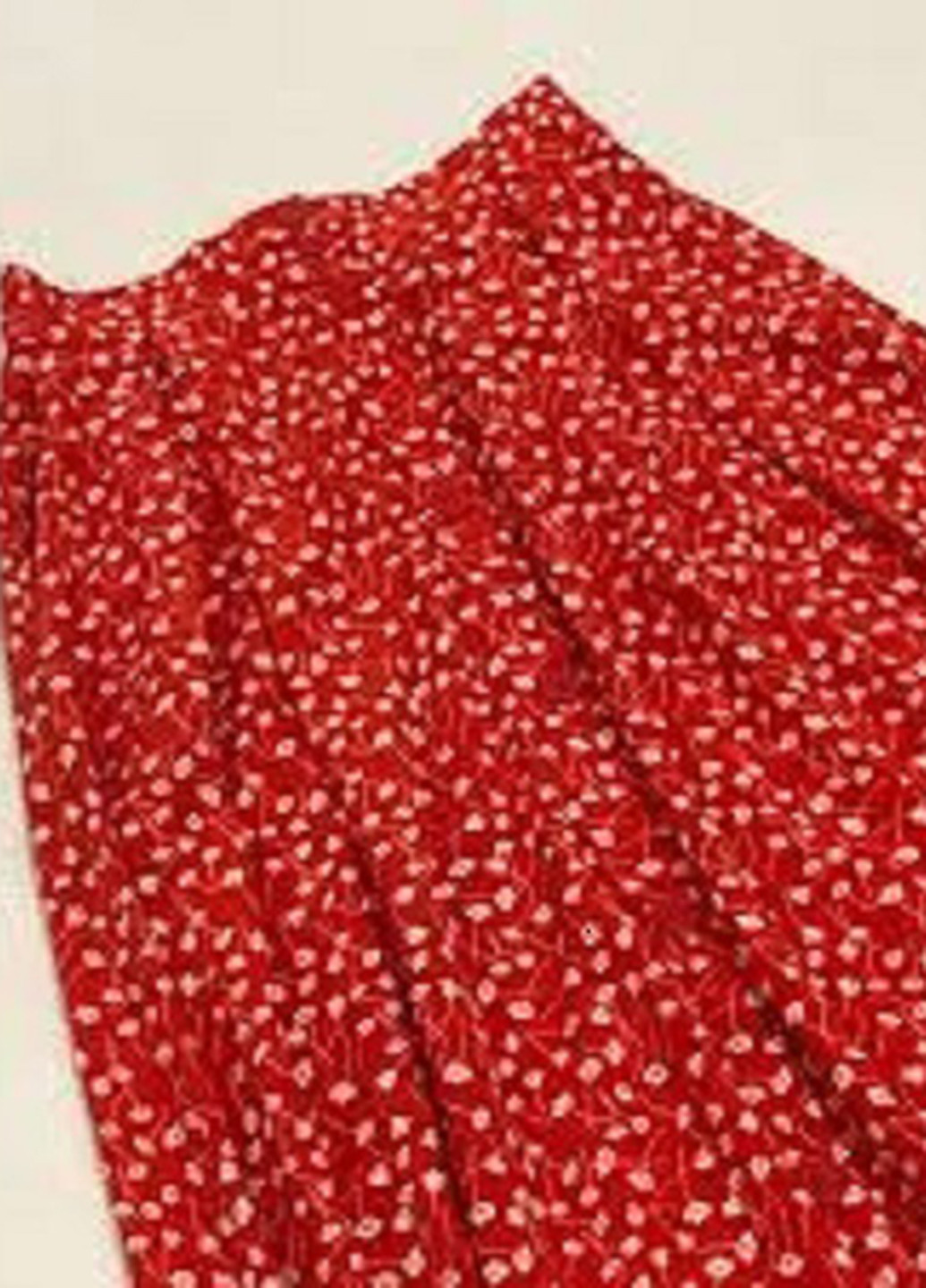 Светло-красная кэжуал цветочной расцветки юбка Monki а-силуэта (трапеция)