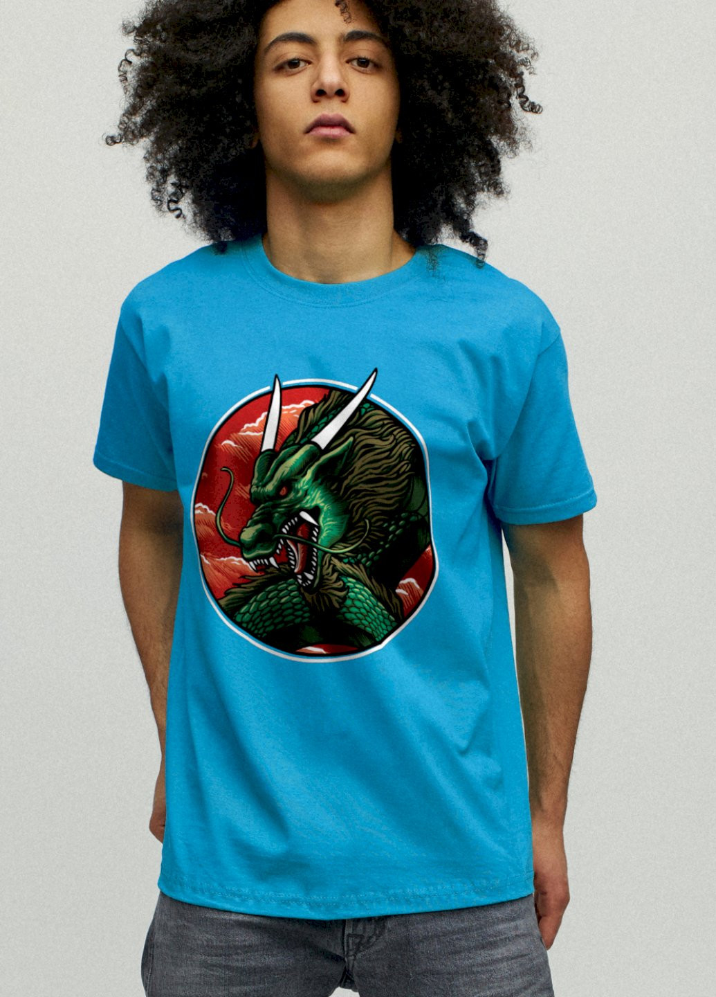 Світло-синя футболка чоловіча YAPPI