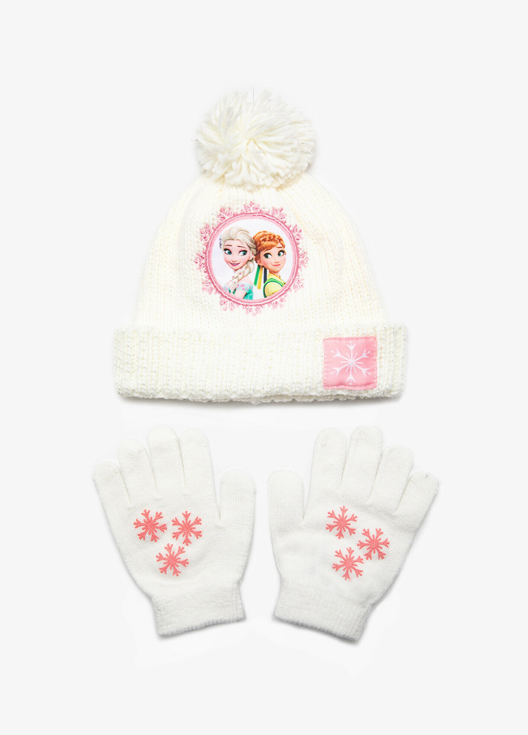 Комплект (шапка, перчатки) KOTON шапка + перчатки персонажи белые кэжуалы акрил